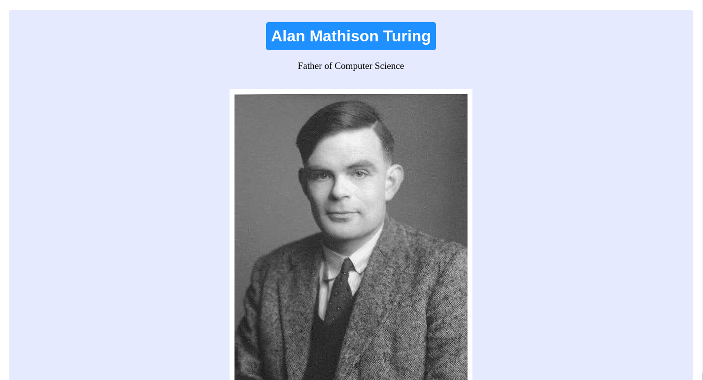Alan turing's tribute project 